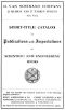 [Gutenberg 53911] • Short-Title Catalog of Publications and Importations of Scientific and Engineering Books / (August 1910)